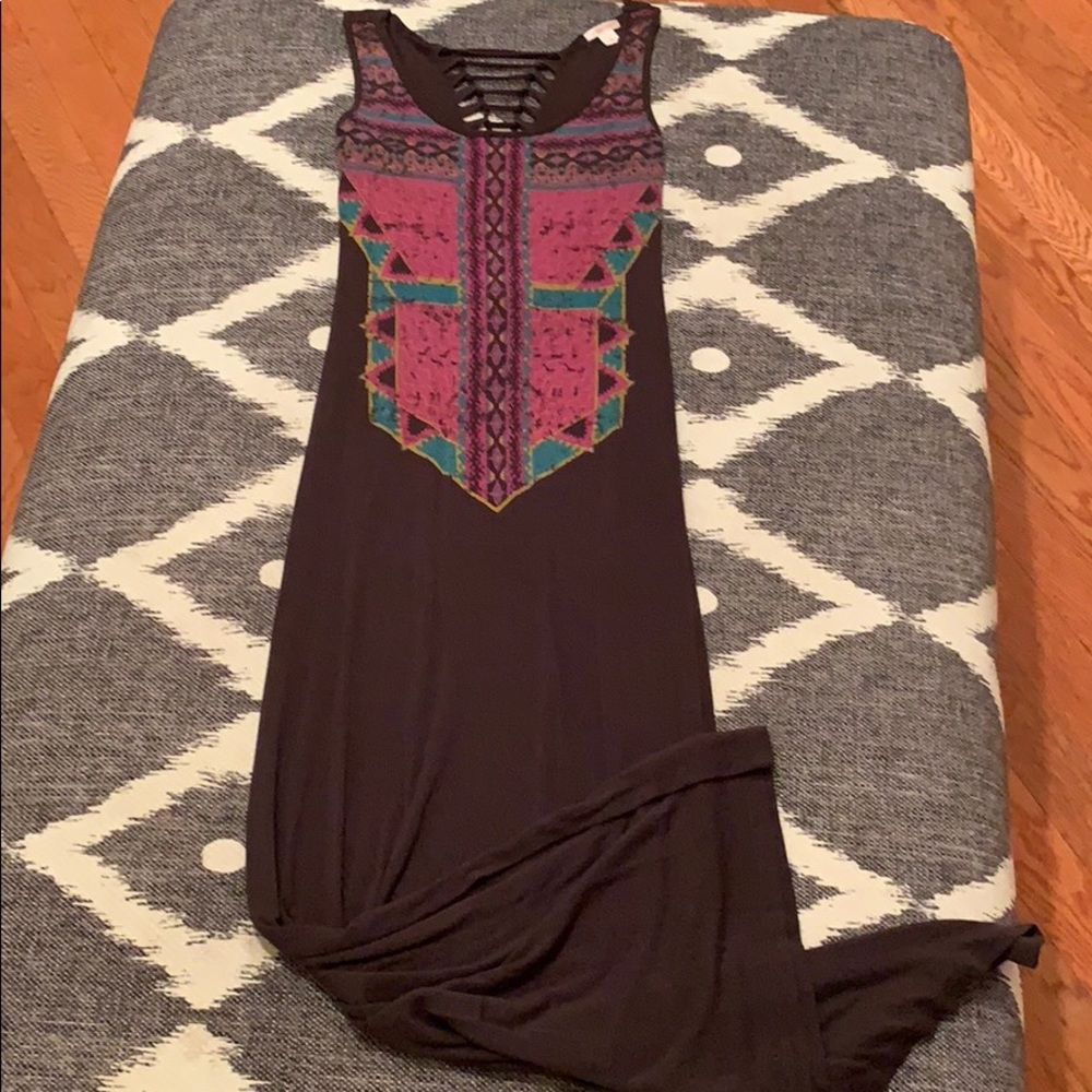 Grey Tribal Maxi Dress